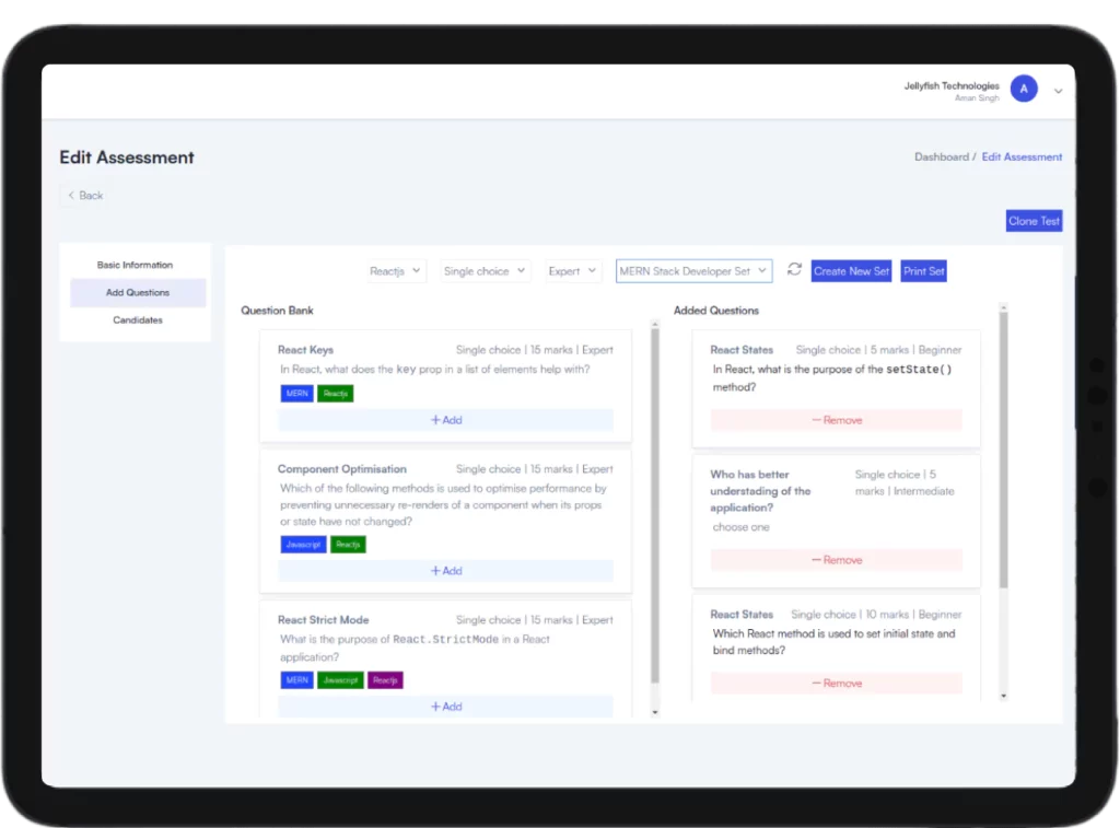 role-specific-skill-assessments-jft-assessmart - Jellyfish Technologies